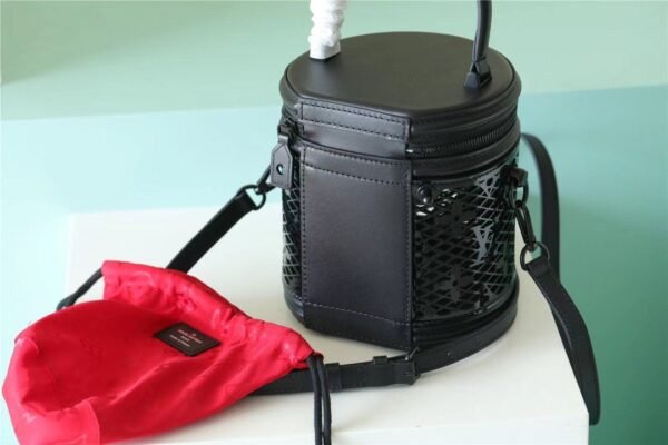 5be028a8 LV Cannes Monogram Lace Black For Women, Women’s Bags, Shoulder And Crossbody Bags 6.7in/17cm LV M20363