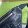 gg Embossed Belt Bag Black gg Embossed For Men? 9.1in/23cm gg 658582 1W3CN 1000