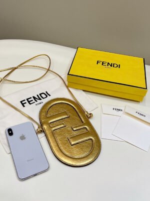 FI 12 Pro Phone Holder Gold Bag For Woman 21.5cm/8.5in 7AS055AISPF0RXU