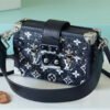 LV Petite Malle Monogram Jacquard Denim Navy Blue For Women,  Shoulder And Crossbody Bags 7.9in/20cm LV?