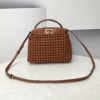 FI Peekaboo Mini Brown Braided Bag For Woman 18cm/7in