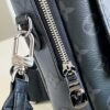 LV Double Phone Pouch Monogram Eclipse Reverse Canvas For Men, Bags, Crossbody Bags 7.1in/18cm LV M81321