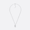 18K CD Oblique Plate Pendant Necklace