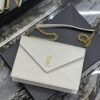 YSSL Gaby Chain Bag White With Gold Hardware For Women 10.4in/27cm YSL