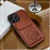 LOEWE iPhone Case With Card Holder Brown-LZP241448