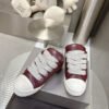 Rick Owens Burgundy Low-Top Sneakers