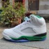 Jordan 5 white, green and black