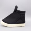 Rick Owens Black Wrap-Around High-Top Sneakers