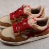 BAPE STA Low-Top Sneakers in Red and Brown