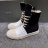 Rick Owens Lace-Up Canvas Boots