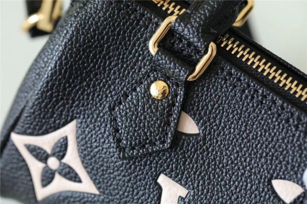 LV Nano Speedy Monogram Empreinte Arizona Beige/ Creme Beige For Women, Women¡¯s Bags, Shoulder And Crossbody Bags 6.3in/16cm LV