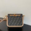 FI Touch Brown FF Fabric Bag For Woman 19cm/7.5in 8BT349AGY6F1FSM
