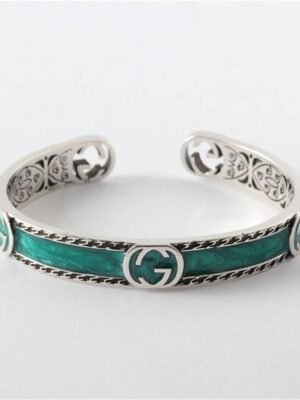Double G Interlocking G Bangle Wide Bracelet