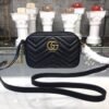 gg Marmont Matelass¨¦ Mini Bag Black Matelass¨¦ Chevron For Women 7in/18cm gg 448065 DTD1T 1000