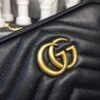 gg Marmont Matelass¨¦ Mini Bag Black Matelass¨¦ Chevron For Women 7in/18cm gg 448065 DTD1T 1000