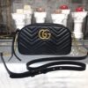 gg Marmont Small Matelass¨¦ Shoulder Bag Black Matelass¨¦ Chevron For Women 9.5in/24cm gg 447632 DTD1T 1000