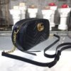 gg Marmont Small Matelass¨¦ Shoulder Bag Black Matelass¨¦ Chevron For Women 9.5in/24cm gg 447632 DTD1T 1000
