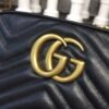 gg Marmont Small Matelass¨¦ Shoulder Bag Black Matelass¨¦ Chevron For Women 9.5in/24cm gg 447632 DTD1T 1000