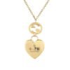 18K Double G Heart Pendant Necklace