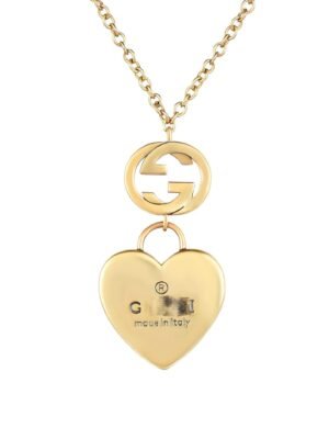 18K Double G Heart Pendant Necklace