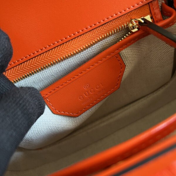 gg Bamboo 1947 Small Top Handle Bag Orange  For Women 8.3in/21cm ?gg 675797 10ODT 7768