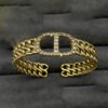 18K CD Open Cuff Diamond Bracelet