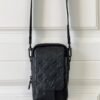 LV Flap Double Phone Pouch Monogram Black For Men, Bags, Crossbody Bags 7.1in/18cm LV M81005