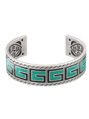 Double G Cube Green Wide Bracelet