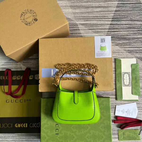gg Jackie 1961 Lizard Mini Bag Yellow For Women, Women’s Bags 7.5in/19cm gg ?