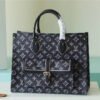 LV OnTheGo MM Monogram Canvas Black For Women,  Shoulder And Crossbody Bags 13.8in/35cm LV M46154