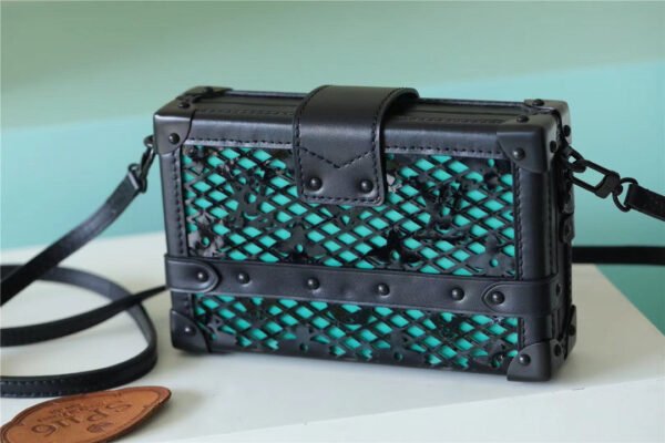 LV Petite Malle Monogram Pattern Black For Women,  Shoulder And Crossbody Bags 7.9in/20cm LV?