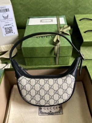 gg Ophidia gg Mini Bag Beige And Blue gg Supreme Canvas For Women 7.9in/20cm gg 658551 96IWN 4076