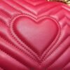 gg Marmont Small Matelass¨¦ Shoulder Bag Hibiscus Red Matelass¨¦ Chevron For Women 10in/26cm gg 443497 DRW3T 6433