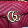 gg Marmont Small Matelass¨¦ Shoulder Bag Hibiscus Red Matelass¨¦ Chevron For Women 10in/26cm gg 443497 DRW3T 6433
