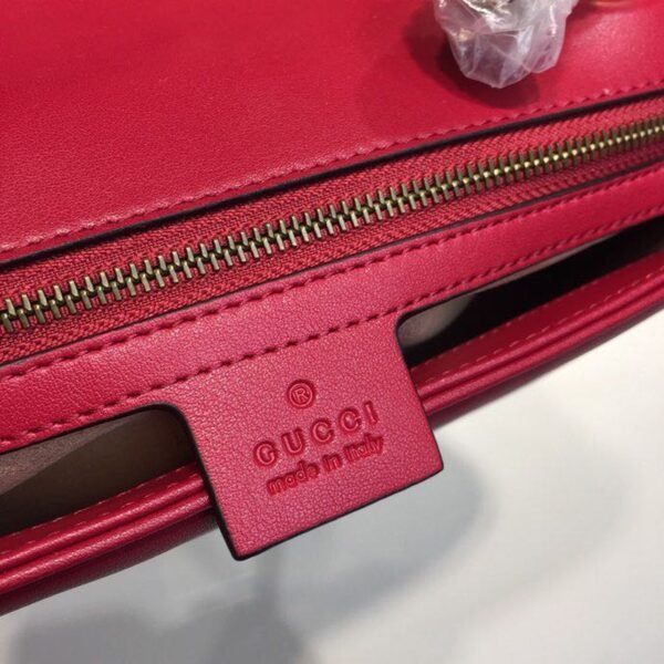 gg Marmont Small Matelass¨¦ Shoulder Bag Hibiscus Red Matelass¨¦ Chevron For Women 10in/26cm gg 443497 DRW3T 6433