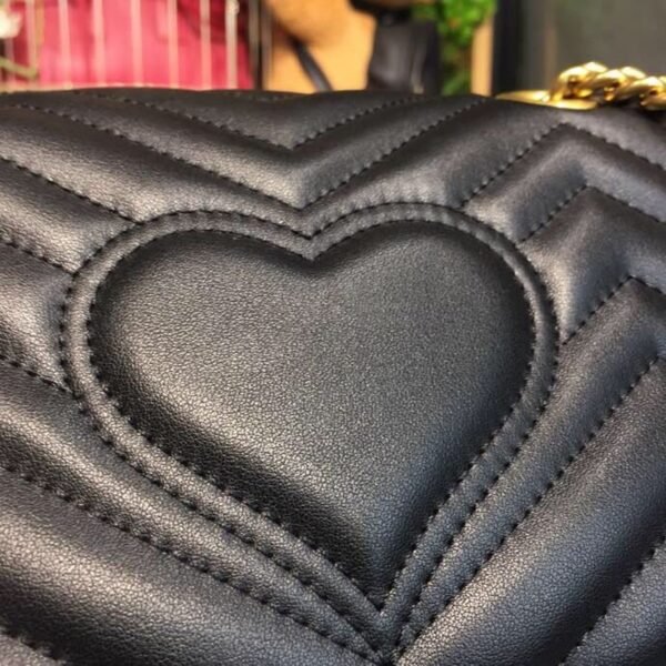 gg Marmont Matelass¨¦ Mini Bag Black Matelass¨¦ Chevron For Women 8.5in/22cm gg ?446744 DTDIT 1000