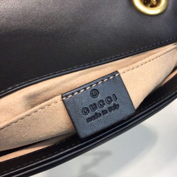 gg Marmont Matelass¨¦ Mini Bag Black Matelass¨¦ Chevron For Women 8.5in/22cm gg ?446744 DTDIT 1000