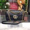gg Marmont Small Matelass¨¦ Shoulder Bag Black For Women 10in/25cm 443497 DTDIT 1000