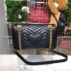 gg Marmont Small Matelass¨¦ Shoulder Bag Black For Women 10in/25cm 443497 DTDIT 1000