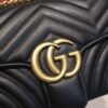 gg Marmont Small Matelass¨¦ Shoulder Bag Black For Women 10in/25cm 443497 DTDIT 1000