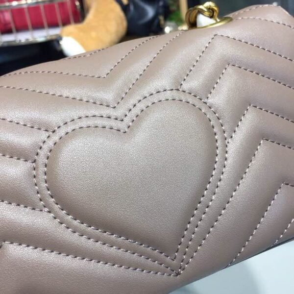 gg Marmont Matelass¨¦ Mini Bag Beige Matelass¨¦ Chevron For Women 8.5in/22cm gg 446744