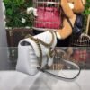 gg Marmont Small Matelass¨¦ Shoulder Bag White Chevron For Women 10in/25cm 443497 DTDIT 9022