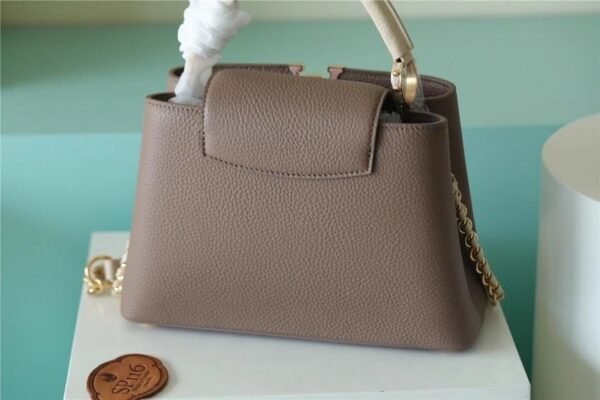 676fa778 LV Capucines BB Taurillon Smokey Brown Green/ Creme/ Pink For Women, Women’s Bags, Shoulder And Crossbody Bags 10.6in/27cm LV