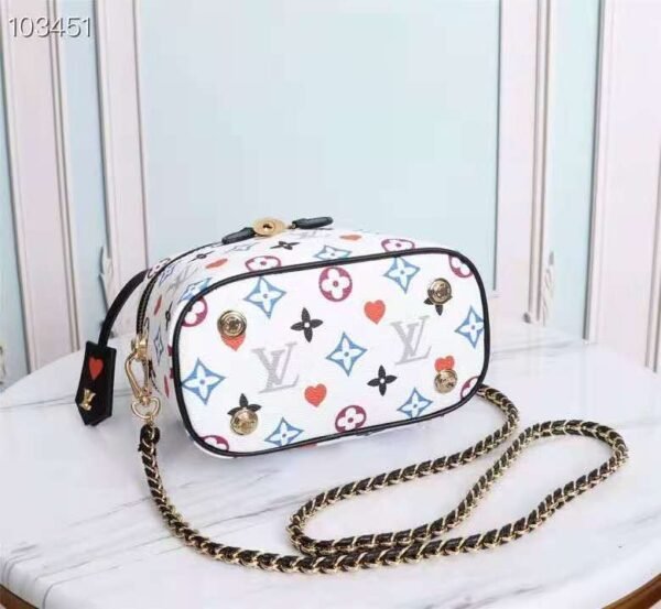 LV Vanity PM Bag Game On Monogram Canvas White By Nicolas Ghesquiere For Women, Women¡¯s Handbags, Shoulder And Crossbody 7.5in/19cm LV M57458