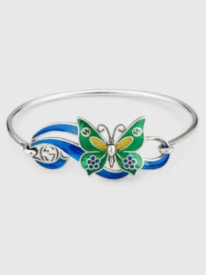 Double G Interlocking G & Butterfly Bracelet