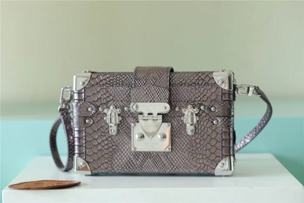 LV Petite Malle High Shiny Alligator By Nicolas Ghesquiere Silver For Women,  Shoulder And Crossbody Bags 7.9in/20cm LV?