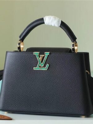 LV Capucines BB Taurillon Black For Women,  Shoulder And Crossbody Bags 26cm/10.6in LV