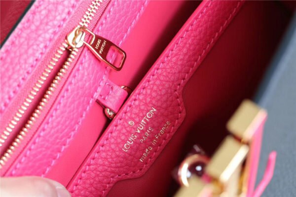 6944ef10 LV Capucines BB Taurillon Black/ Rose Berlingot For Women, Women’s Bags, Shoulder And Crossbody Bags 10.6in/27cm LV