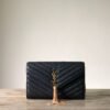 YSSL Monogram Chain Wallet Black For Women 8.7in/23cm YSL
