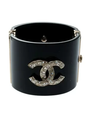 18K CC Crystal Cuff Bracelet